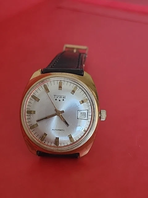 Montre Homme MATY BESANÇON Automatique - Plaqué Or - Occasion Fonctionnelle