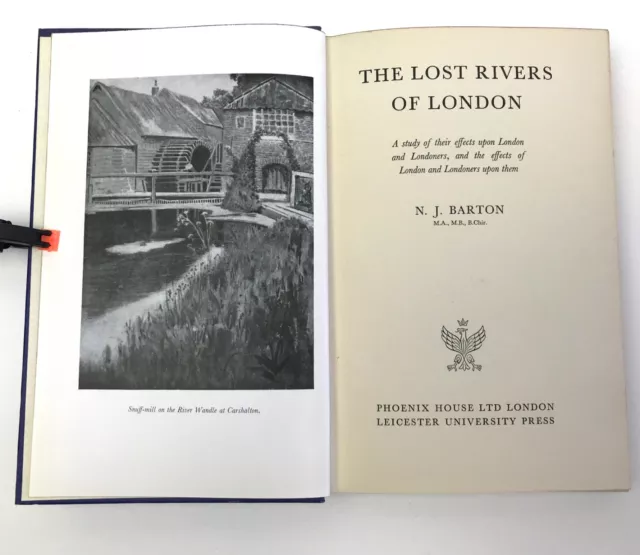 Lost Rivers of London illustrated and  detailed map edition 1962 book