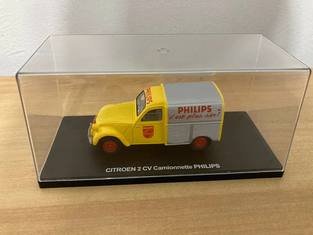 Eligor 1/43 Citroen 2cv Camionnette Philips et sa boite d'origine manque 1 phare