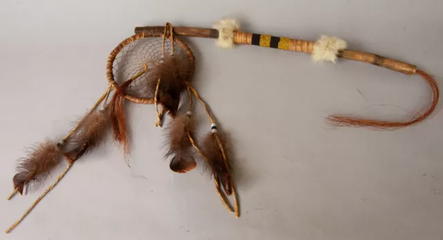 Native American Creek Beaded gut feather dreamcatcher