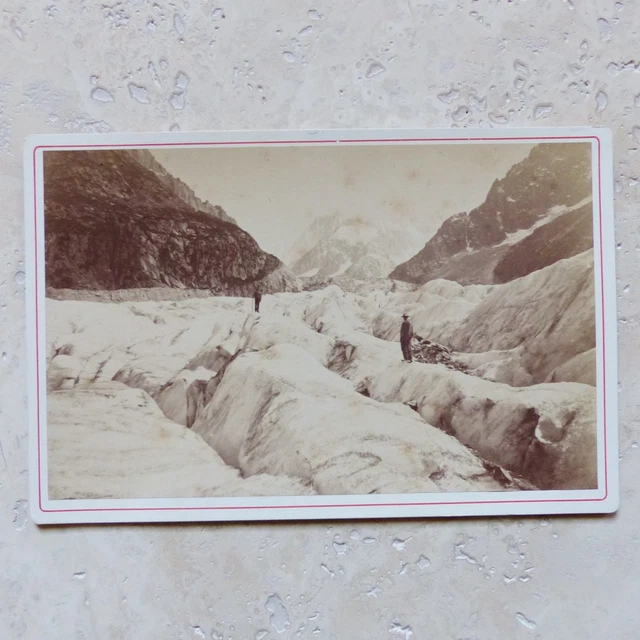 Tirage Albuminé Vintage Chamonix Mer De Glace – Année 1880, Format 10x15 Cm, Original