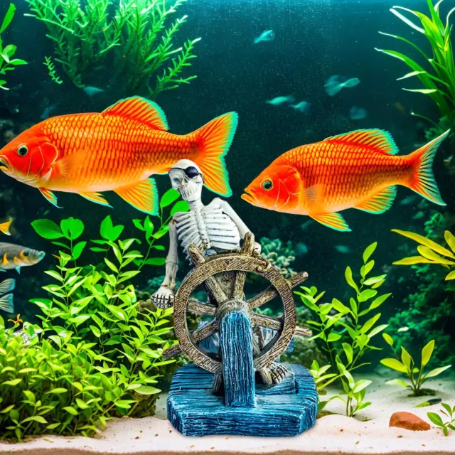 Ornement d'aquarium de poissons, décor d'épave de bateau, squelette de