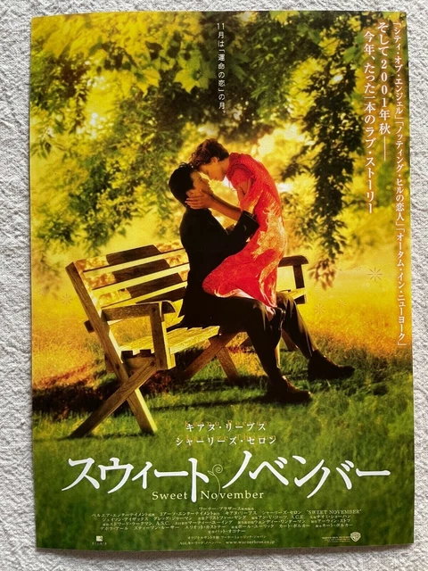 Sweet November 2001 Movie Flyer Japanese Chirashi Keanu Reeves Charlize Theron