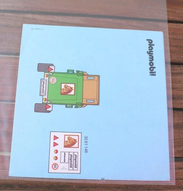 PLAYMOBIL® MODE D'EMPLOI/INSTRUCTION remorque cheval (n°206) EUR 2,90