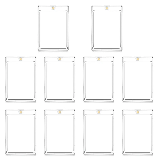 Soporte magnético para tarjetas diseño de hebilla plateado transparente soporte acrílico