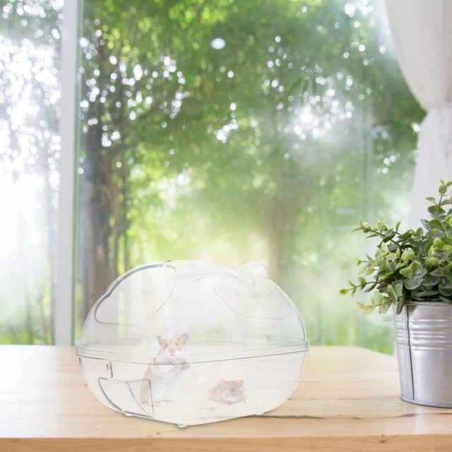 1 pieza inodoro conejillos de indias mascota tortuga tanque hámster transparente caja de cría reptil