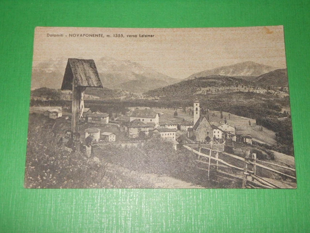 Cartolina Dolomiti - Nova Ponente ( Bolzano ) - Veduta verso Latemar 1953