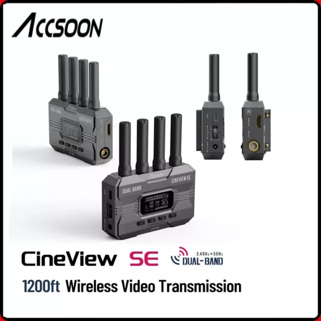 Accsoon CineView SE Dual-Band SDI HDMI kabelloser Sender Empfänger 1200 Fuß 50 m