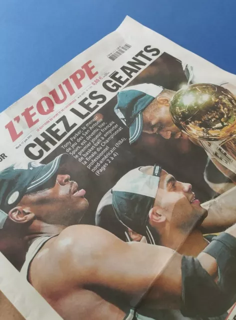L EQUIPE JOURNAL 17 06 2003 PARKER champion NBA San Antonio 1er