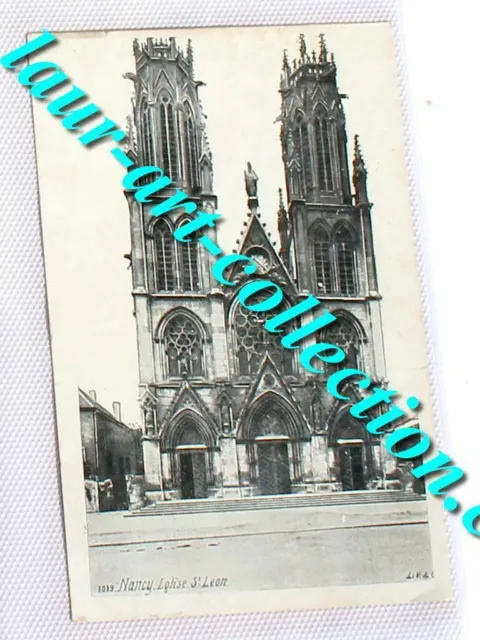 Cpa Carte Postale Ancienne - Nancy Eglise Saint Leon - Edifice Monument Batiment