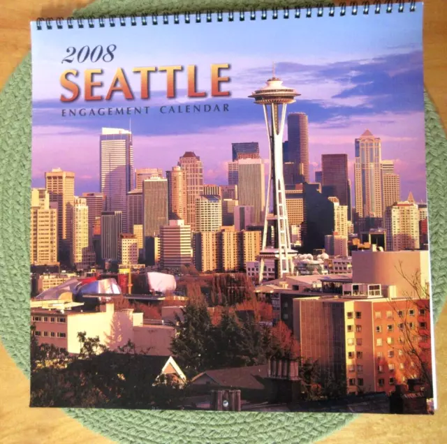 2008 SEATTLE Spiral Calendar Unused Great Poster Colorful Pictures