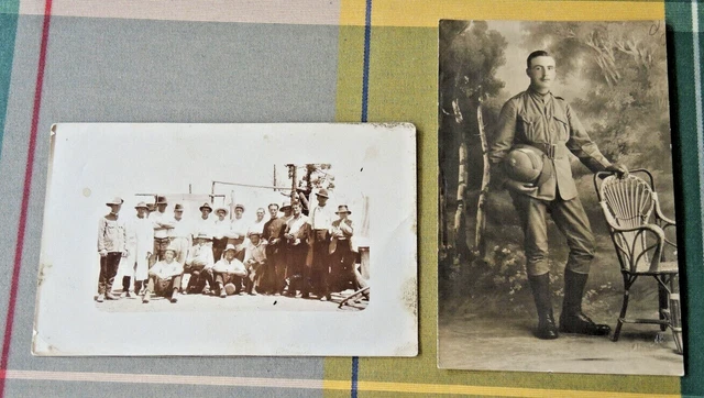 2 Real Photos Bush Church Service Boer War Uniform? + Pith Helmet Uniform #2