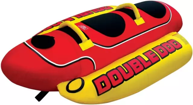 HD-2 Hot Dog Double Rider Towable Inflatable Boat Lake Tube 1-2 Person