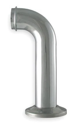 Zoro Select 1Pnn9 1-1/2 " Dia., Brass, Chrome/Brass Finish, Kitchen, Wall Tube