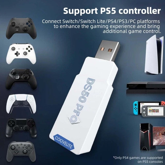 DS50 Pro Controller Adapter Bluetooth Compatible Mini Support Multi-platform Mot