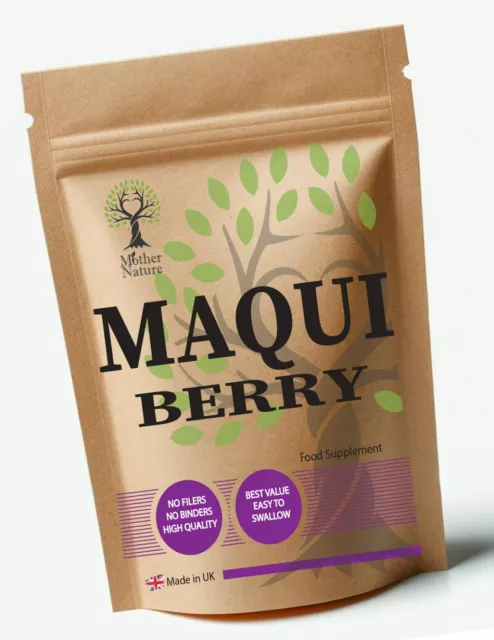 Maqui Berry Capsules 500mg Natural Maqui Berry Powder Clean Vegan Supplements