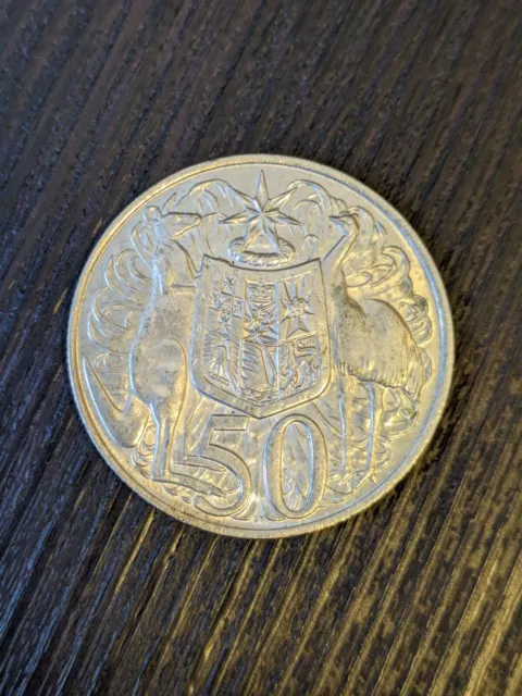 1966 Australia .800 Silver 50 Cent Coin