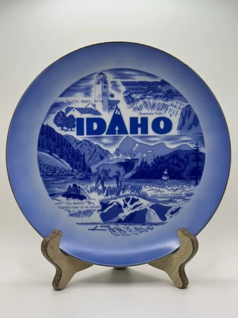Idaho The Gem State Souvenir Collector Plate 8.5” A Land For All Seasons EUC