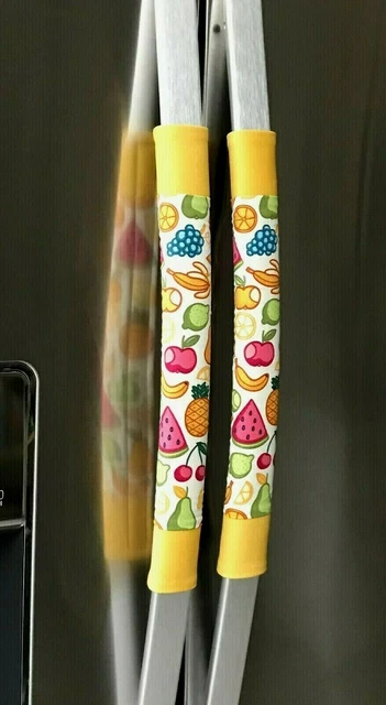 Refrigerator Oven Door Padded Handle Covers Fruits Set of Two