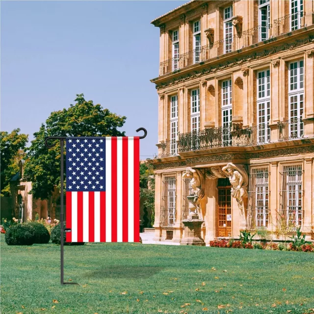 HOOSUN Garden Flag Stand Holder Pole Easy to Install Strong Sturdy Wrought Ir... 3