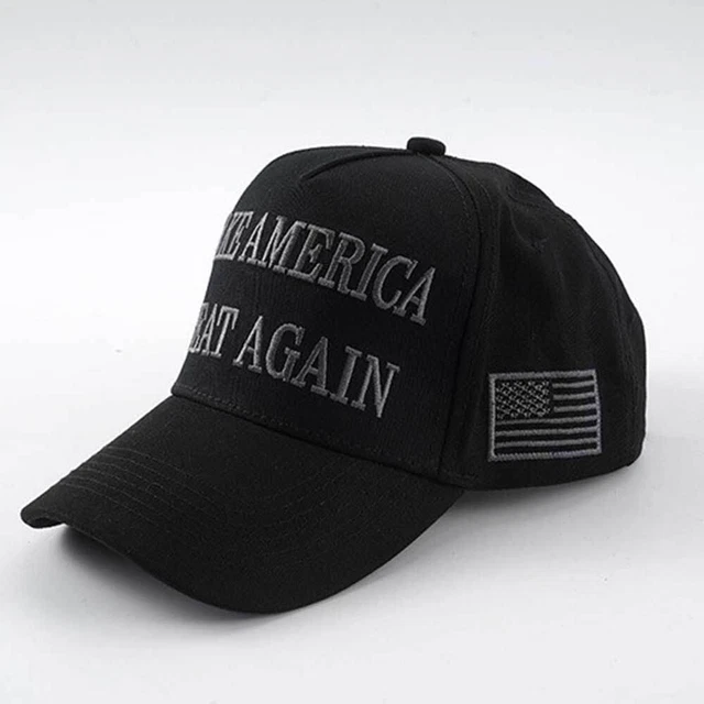 thumbnail image 2 of Dark Gothic MAGA Hat – Flexfit Black Cap, Make America Great Again, S/M 2 of 6