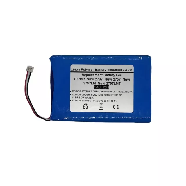 Battery For Garmin Nuvi 2797, Nuvi 2757, Nuvi 2757LM, Nuvi 2797LMT, 361-00066-00