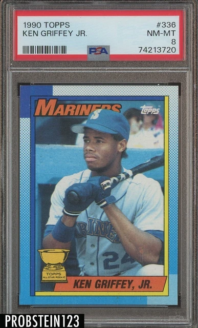 1990 Topps #336 Ken Griffey Jr. Seattle Mariners HOF PSA 8 NM-MT 1990 Topps #336 Ken Griffey Jr. Seattle Mariners HOF PSA 8 NM-MT