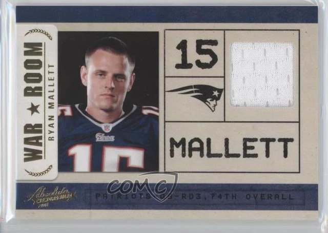2011 Panini Absolute Memorabilia War Room Materials Ryan Mallett #28 Rookie RC