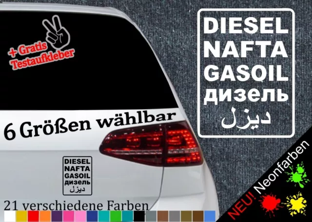 Diesel Texte Aufkleber Sticker Offroad Nafta Gasoil car Tang Schild 4x4 JDM DUB