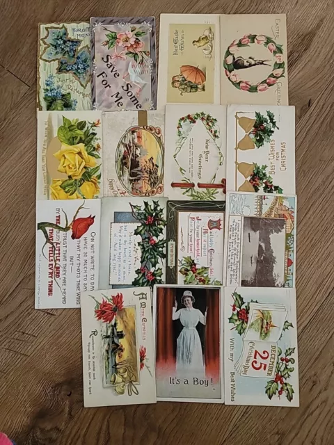 Vintage Antique Postcards Lot Of 15 (#5) Ephemera Crafts