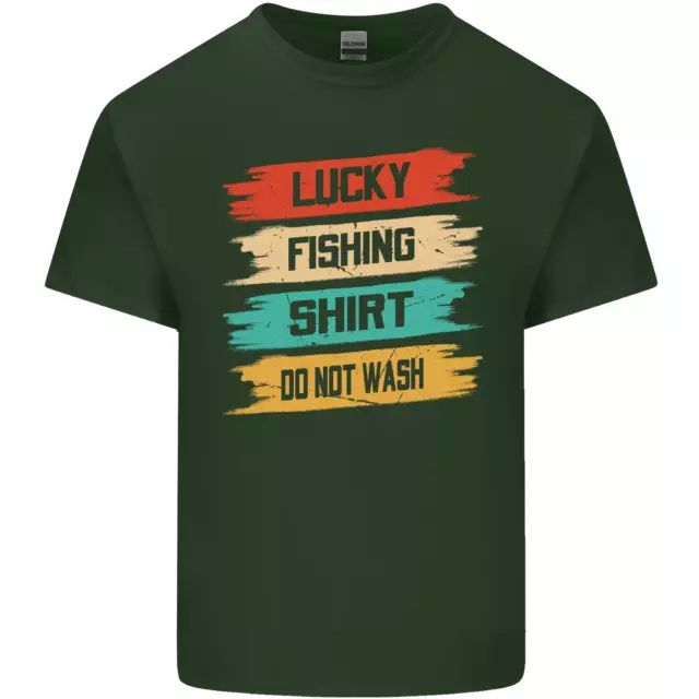 Maglietta da pesca Lucky Fisherman divertente da uomo cotone t-shirt top 11