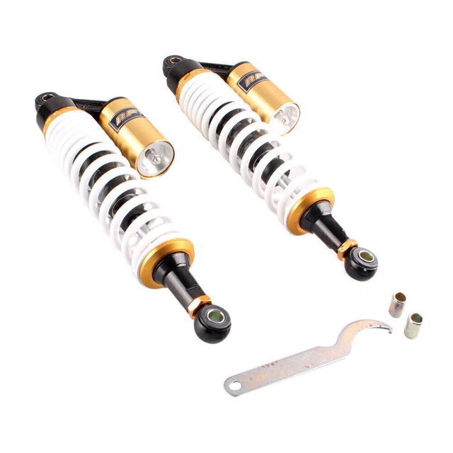 Pair 400mm Rear Air Shock Absorbers Spring Suspension For BMW Suzuki Universal