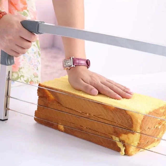 Affettatrice per torte regolabile 14 pollici strato per torte argento