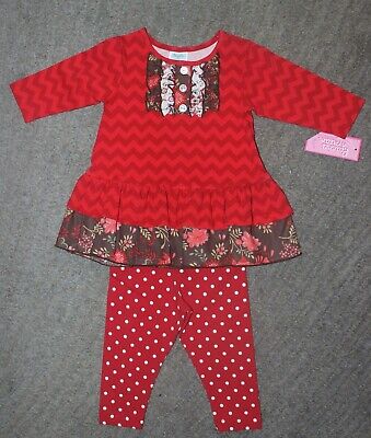 Peaches 'n Cream Girls 2 Piece Long Sleeve Outfit - Size 4 - NWT