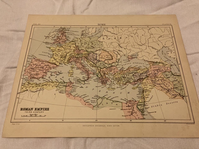 VINTAGE MAP OF The Roman Empire £2.00 - PicClick UK