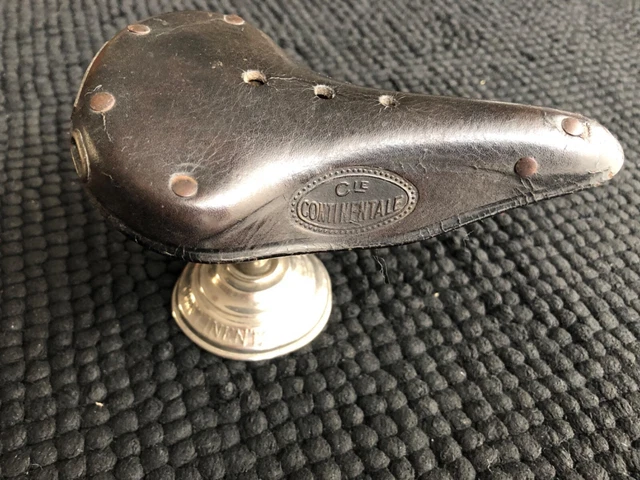 Ancienne selle de vélo en cuir miniature publicitaire de la