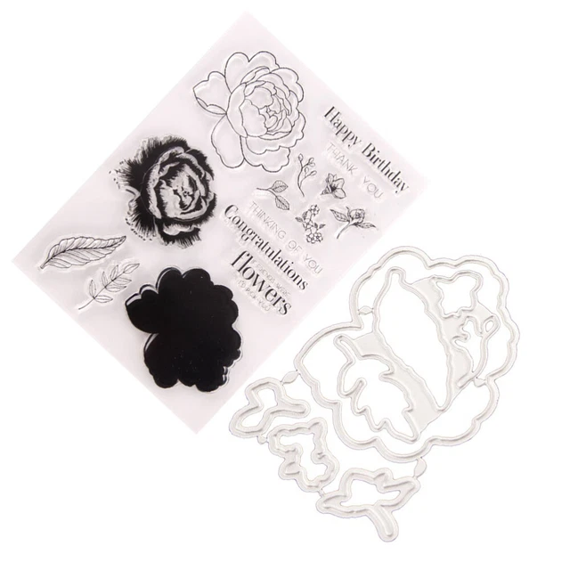 Moldes de troquelado de flores cortes de sello de estampado moldes de troquelado plantilla sello plantilla