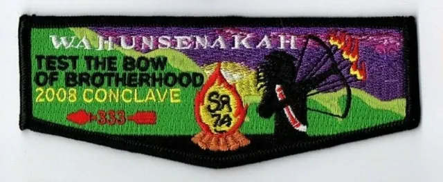 Boy Scout OA Wahunsenakah Lodge 333 2008 SR7A Conclave Flap
