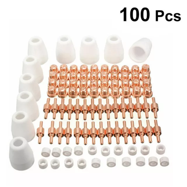 100PC Air Plasma Cutter Consumables Torch Tip Welding Kit For PT-31 LG 40 CUT 50