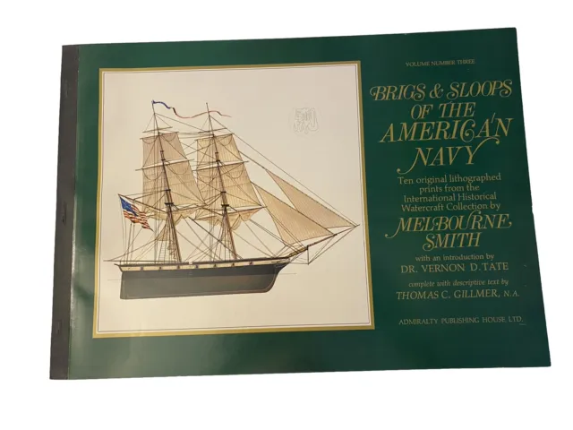 Brigs & Sloops Of The American Navy 10 Original Lithograped Prints Vol #3 Euc