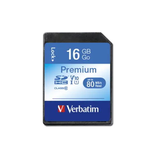 Verbatim Premium U1 SD Card V10 Memory Card SDXC 16GB 32GB 64GB 128GB 256GB 2