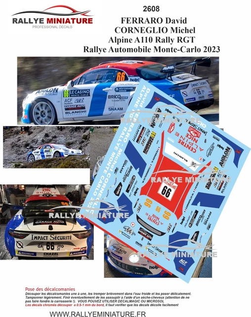 Decals Adesivi Per Modellismo Autobianchi A112 Rallye Montecarlo 1977 Scala 1:32 1:43 24 18 64 87 Slot