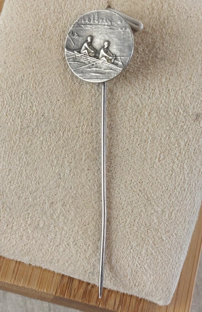 Épingle à Cravate Ou Chapeau Art Déco - En Or Massif 18K Et Argent Massif - Occasion Vintage