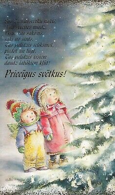New double Christmas card by Lisi Martin, childrens,  100% original