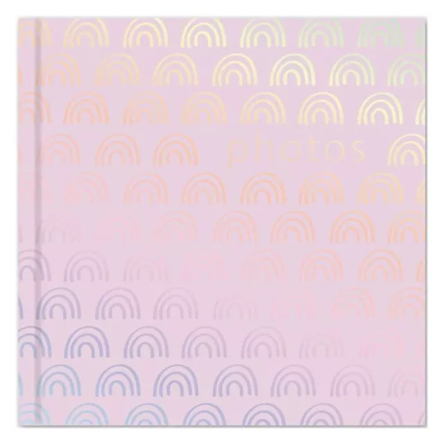 Tallon Picture This Pink Rainbow 200 4x6" Slip-In Photo Album with Memo Areas