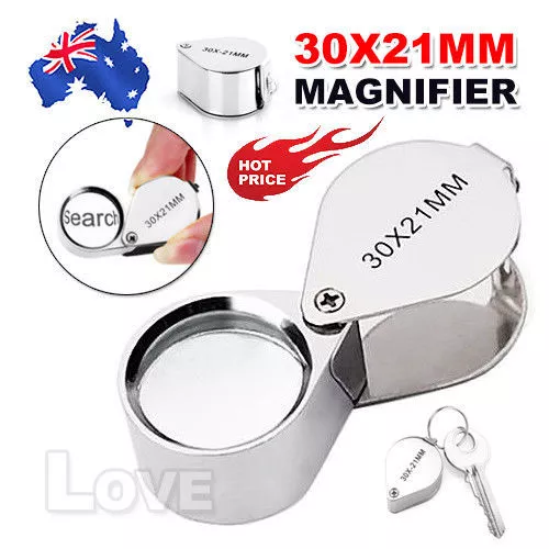 Pocket Jewellers Eye Loupe Magnifier Jewelry Magnifying Glass 30x 21mm Jewelers