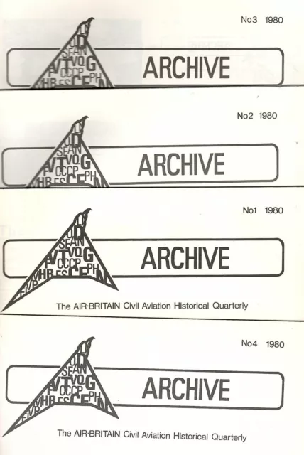 Air Britain Archive Magazine Back Issues 1980-1989 Selection from List