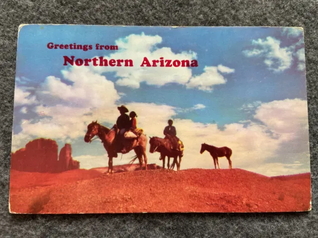 Greetings from Northern Arizona, Navajo Land Vintage Postcard