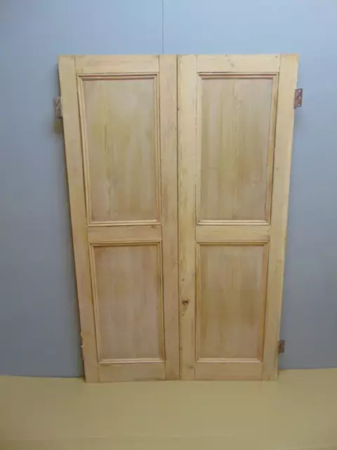 Pair Pine Victorian Alcove Cupboard Doors ref 271D