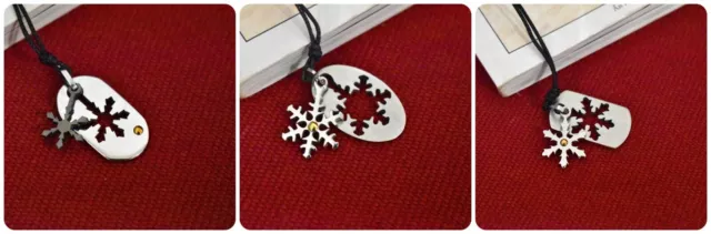Lovely Snow Flower Stainless Steel Necklace Pendant Jewelry